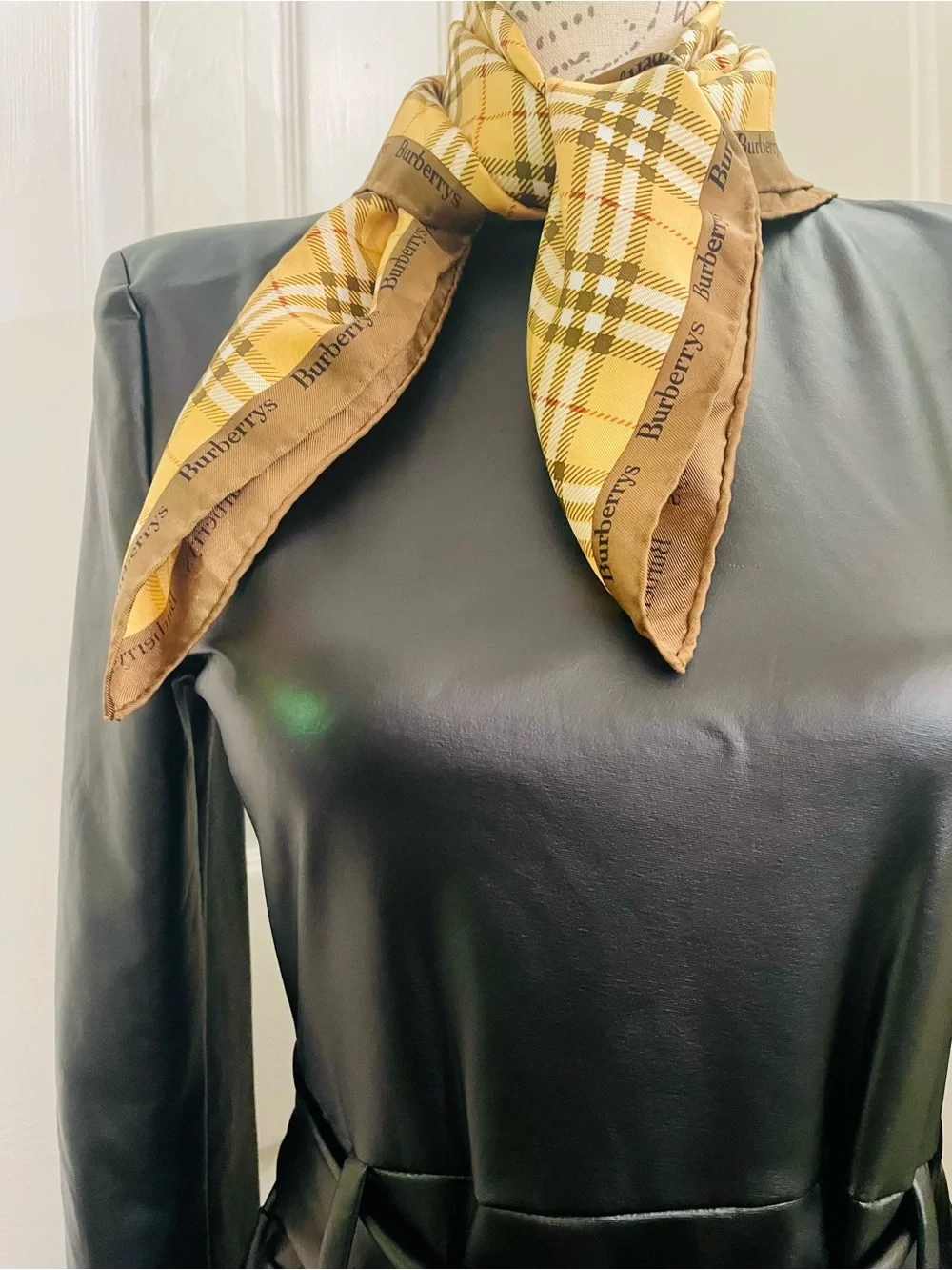 Burberry Plaid Silk Scarf